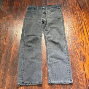 Levis 559 Jeans Mens 36x32 Black Relaxed Fit Stretch Faded Whiskers Y2K Skater